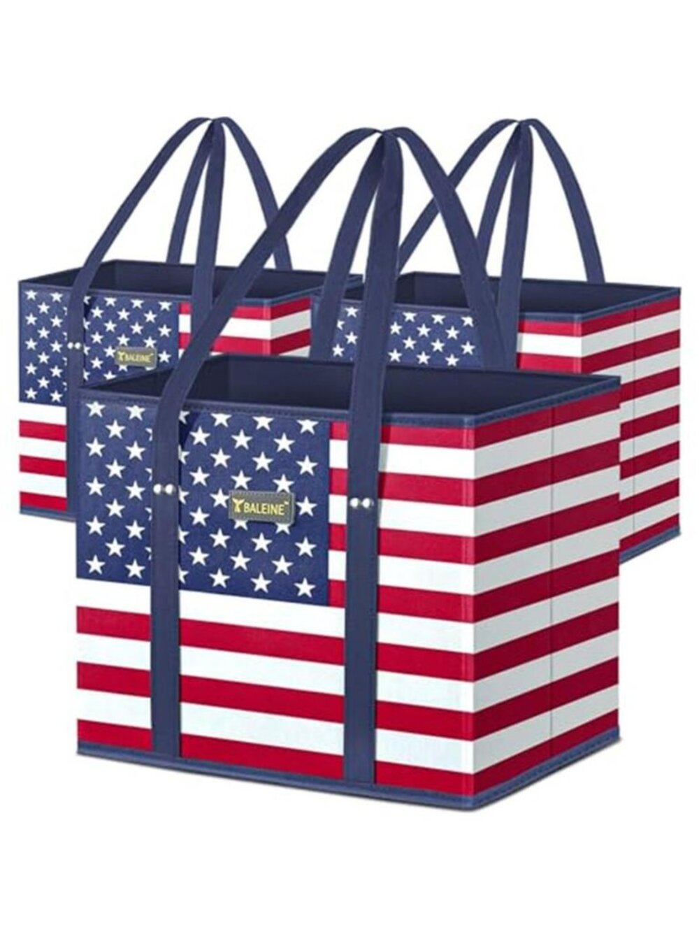 3Pk Reusable Grocery Bags, Foldable Shopping Bags for Groceries with